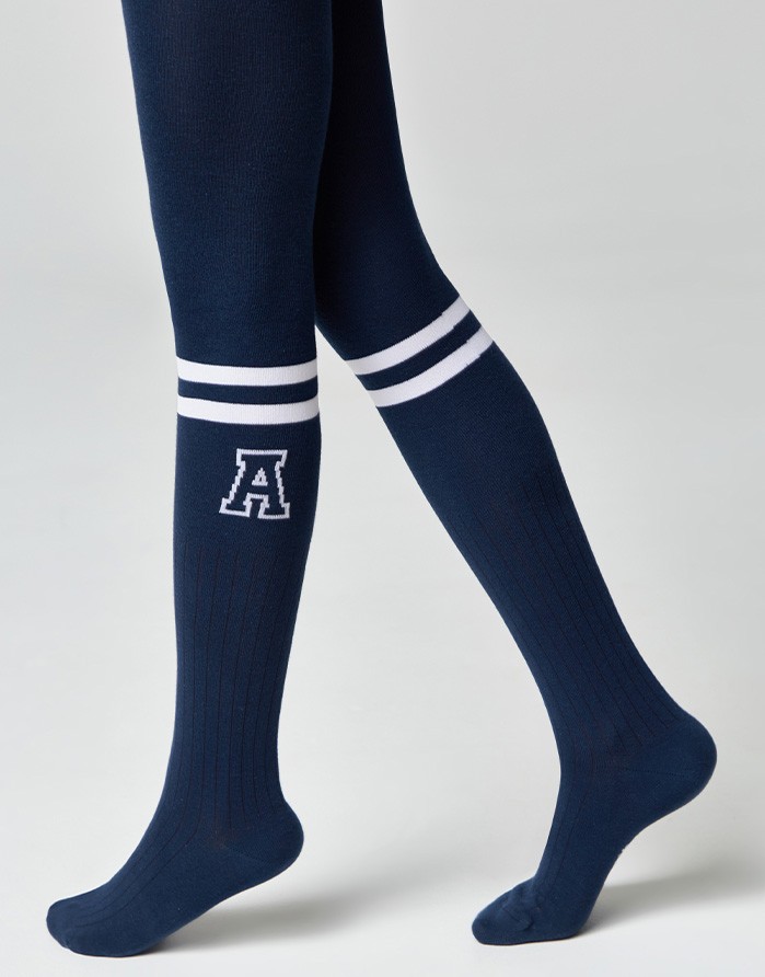 Tights for children ''Letter A Dark Blue"