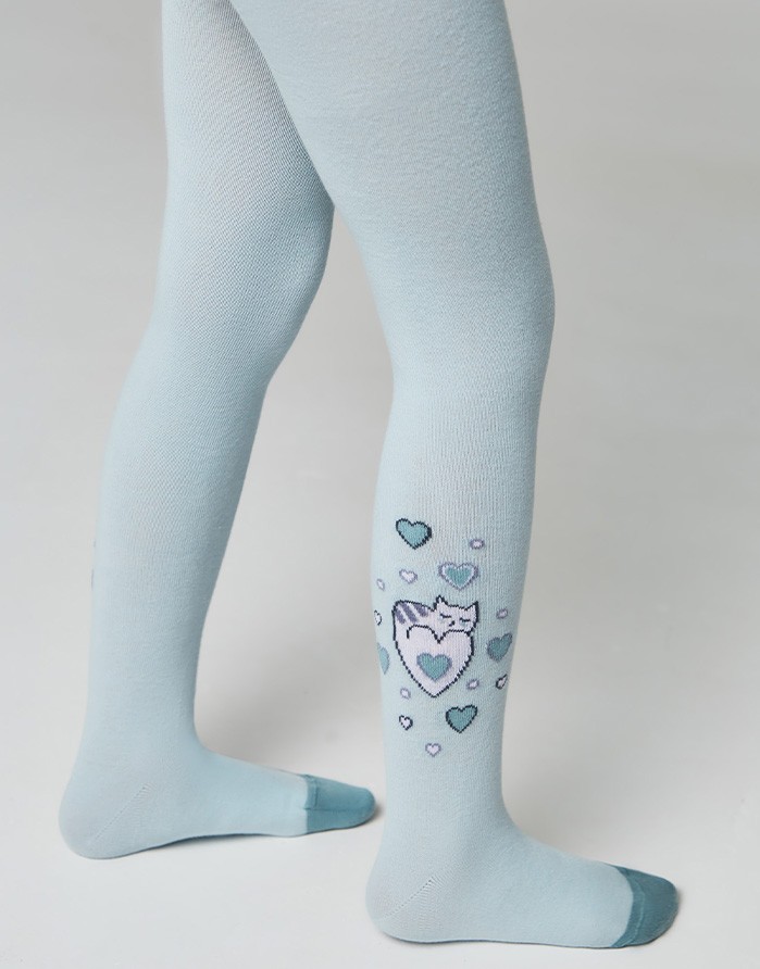 Tights for children ''Hearty Cat" Mint