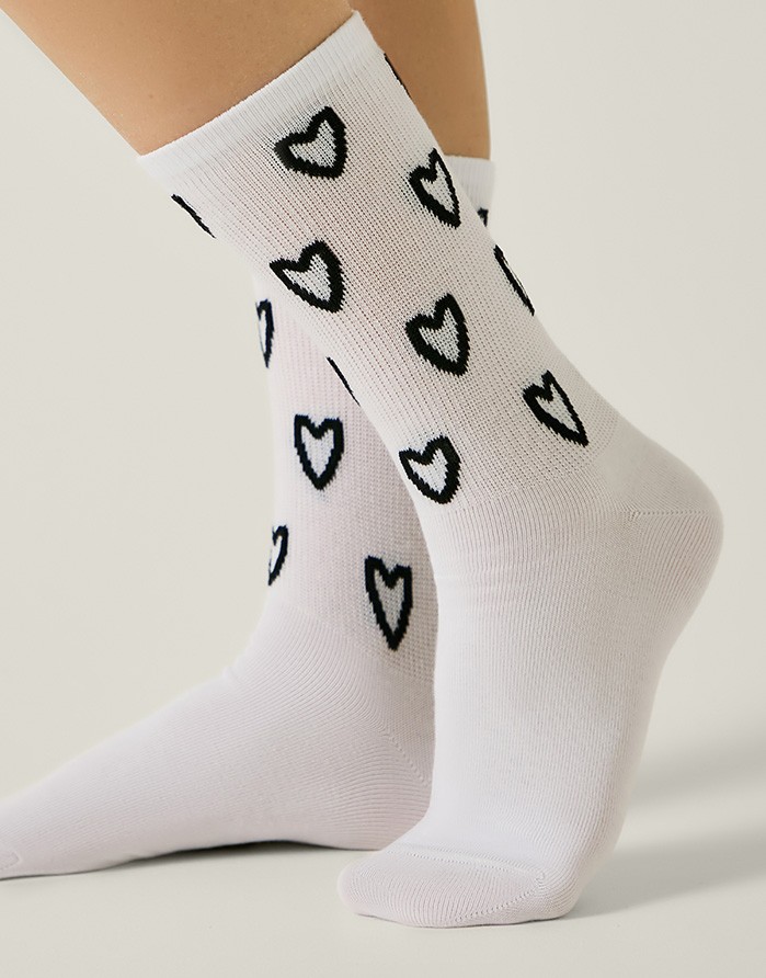 Women's Socks "Love in the Air" White