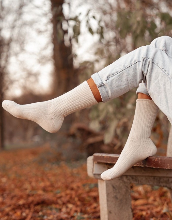 Women's socks "Belissa Wool" Cream