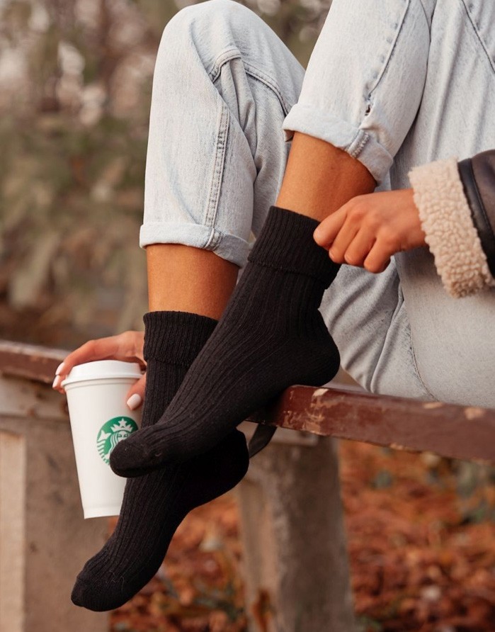 Sieviešu zeķes "Mirabel Merino Wool" Black