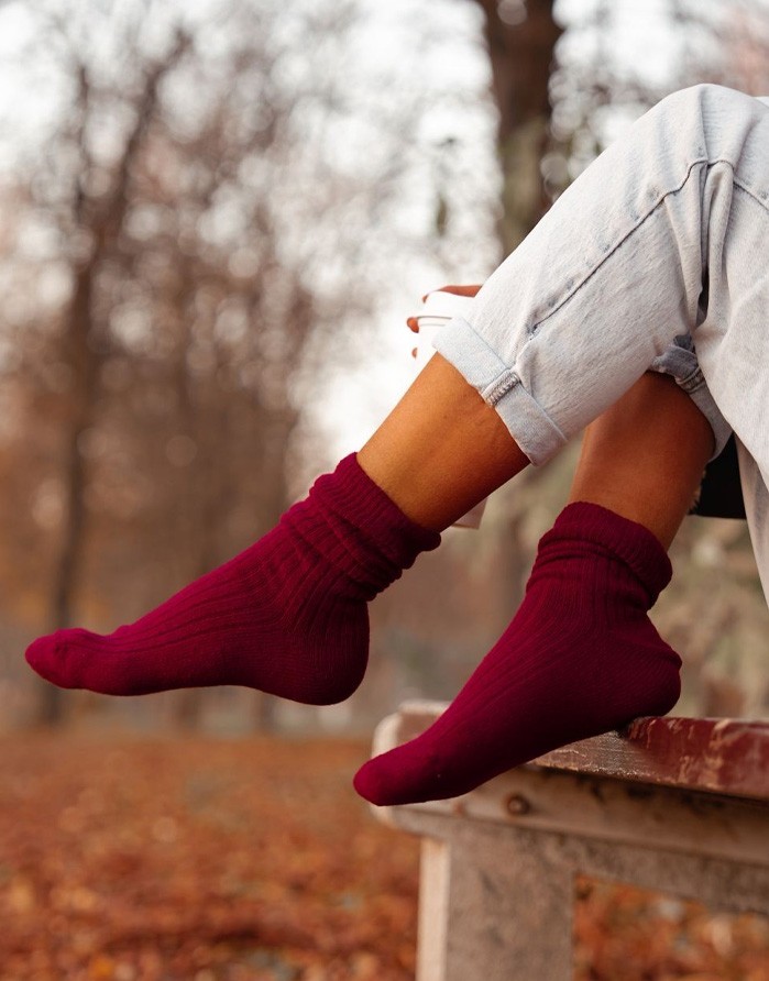 Sieviešu zeķes "Mirabel Merino Wool" Claret
