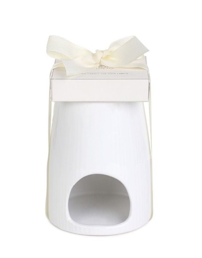 Candlestick with wax "Fresh Linen"