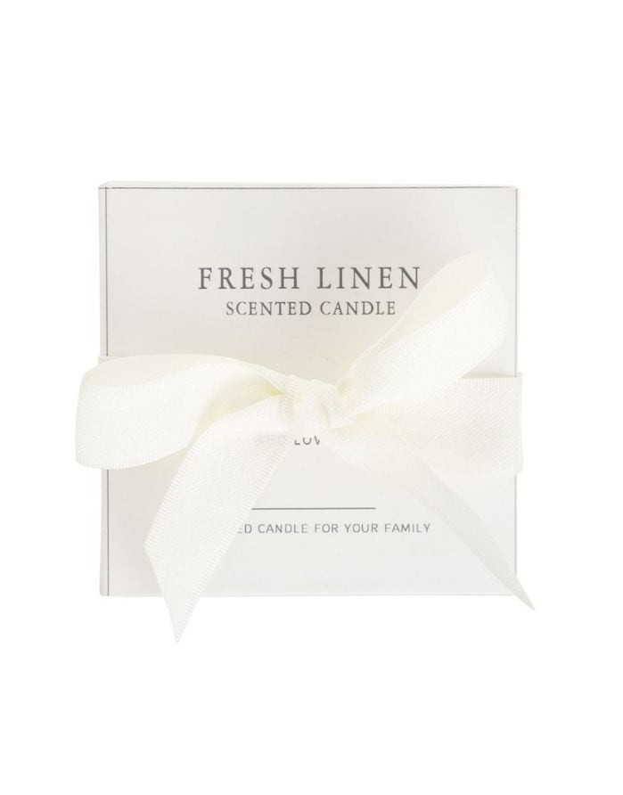 Candlestick with wax "Fresh Linen"