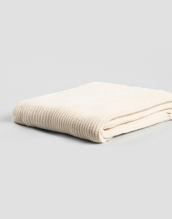 Pleds "Chenille Ecru" 130x170 cm