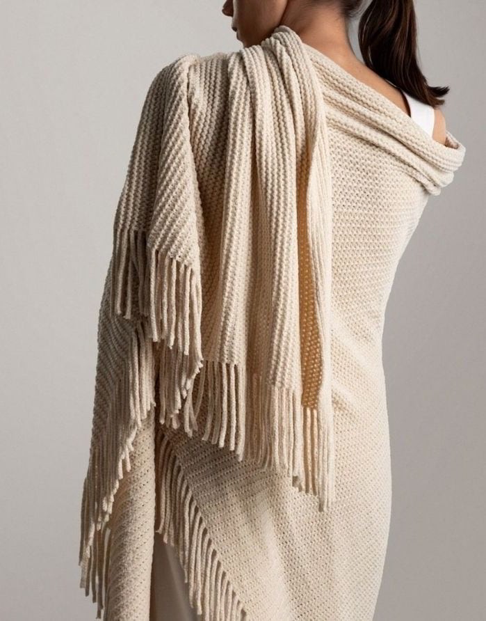 Plaid "Chenille Ecru" 130x170 cm