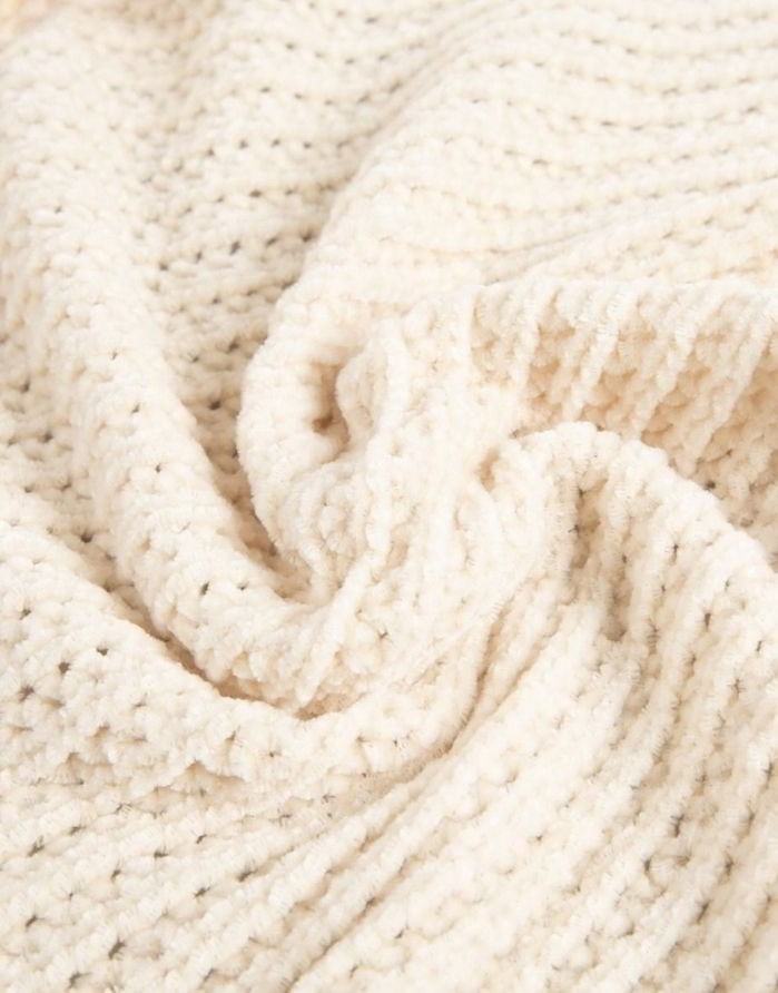 Pleds "Chenille Ecru" 130x170 cm