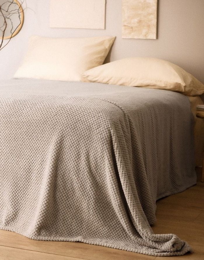 Pleds "Noah Light Grey" 220x240 cm