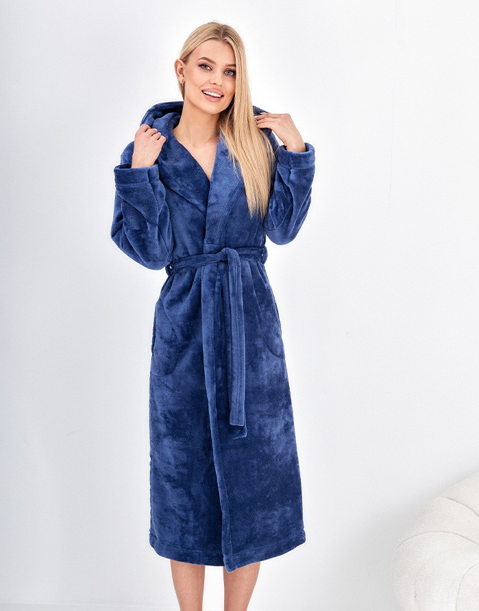 Bathrobe "Dianna Long Blue"