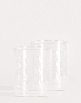 Чашки двойные стеклянные "CEMBRA BUBBLY", 2 шт.