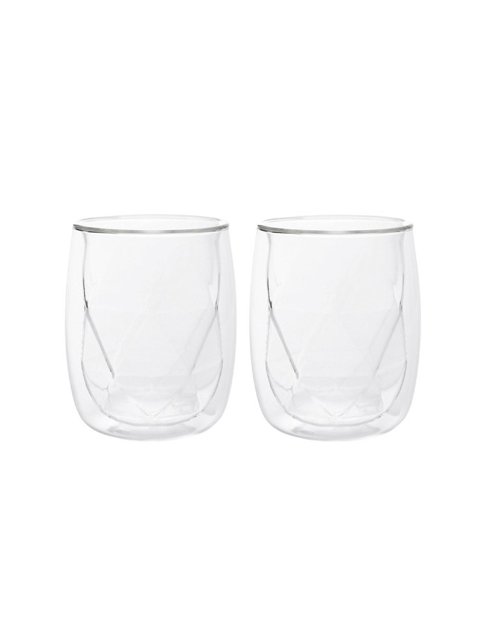 Double glass cups "CEMBRA MODERN", 2 pcs