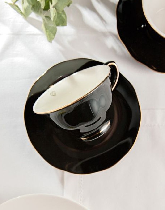 Cup and saucer "BARIK Black"