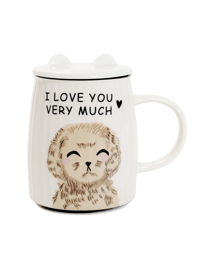 Cup with lid "MILU With Dog"