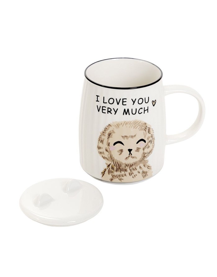 Cup with lid "MILU With Dog"