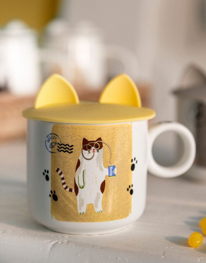 Cup with lid "KODI With Cat"