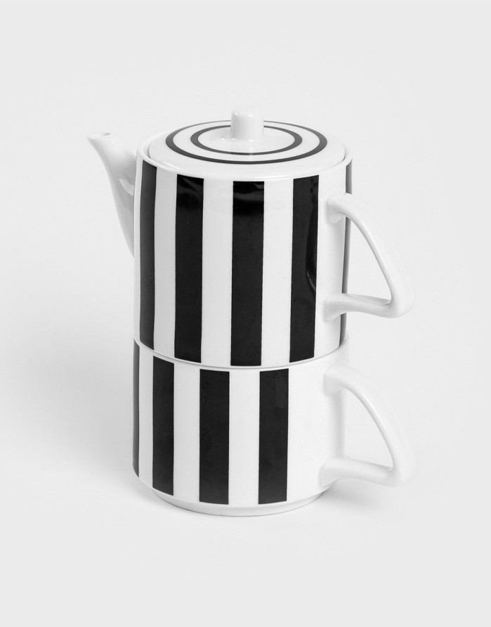 Krūze ar tējkannu "BRETA Black&White"