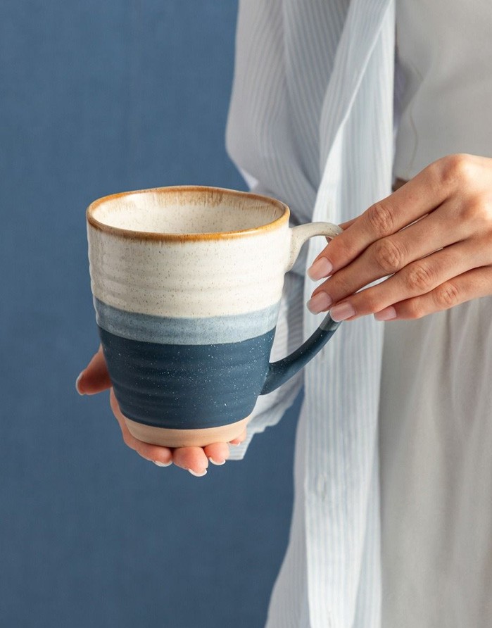 Krūze "CLARIS Blue-Beige"