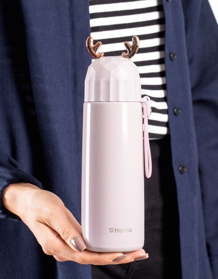 Thermos "GATTO Deer Pink", 380 ml