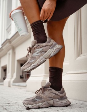 Women's socks "Ribbed Brown"