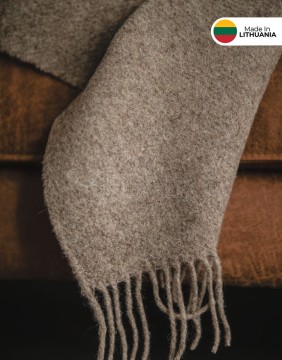 Одеяло из натуральной шерсти "Jaukumas Brown" 140x200 cm