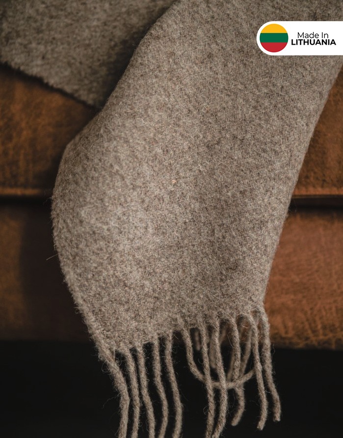 Dabīgas vilnas sega "Jaukumas Brown" 140x200 cm