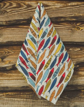 Кухонное полотенце "Colorful Fish", 50x70cm