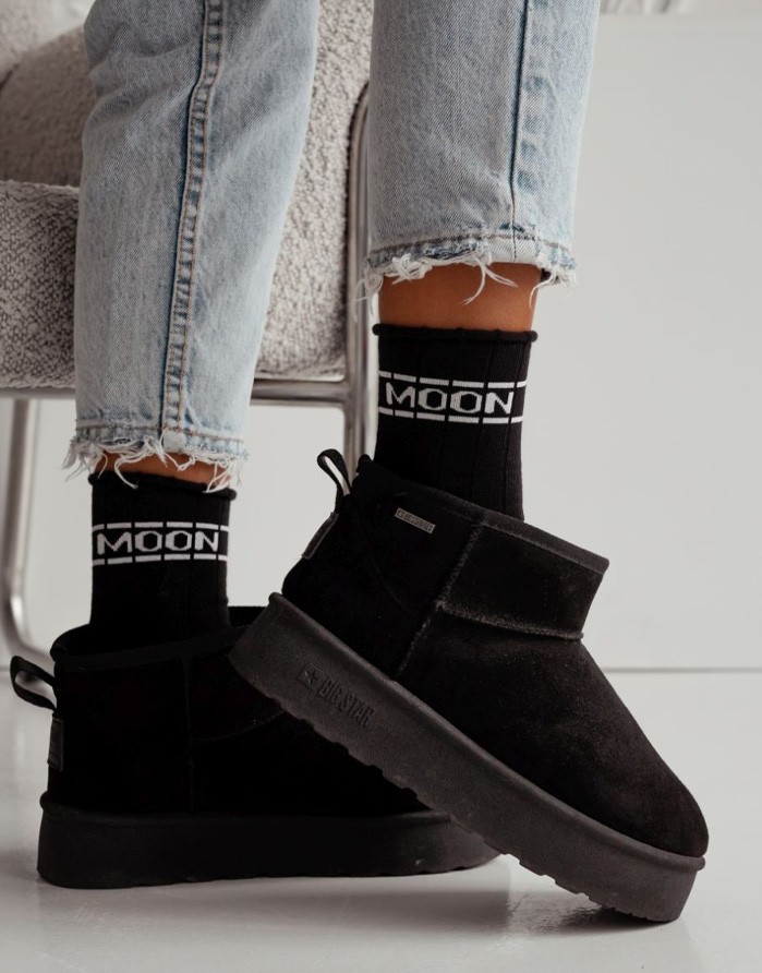 Women's socks "Moon" Black