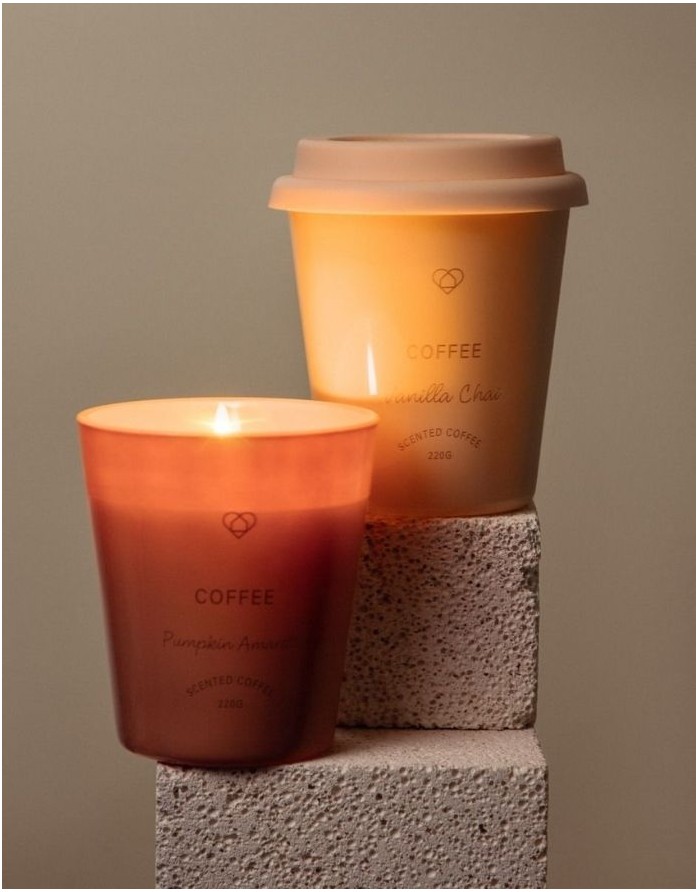 Aromātiska svece "AUTUMN AURA Vanilla Chai" 220 g