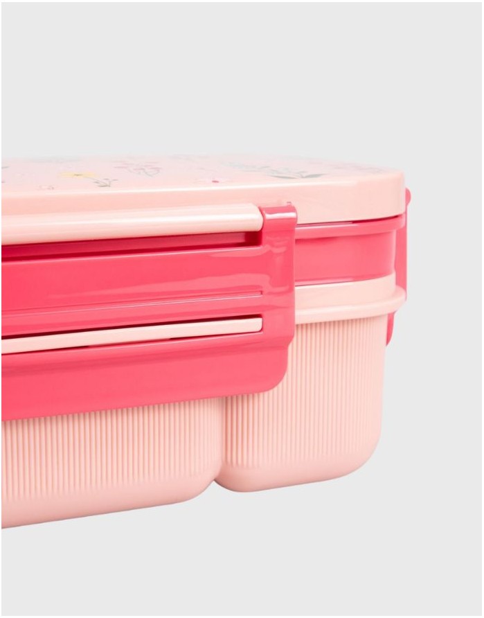 Lunch box with bottle set "Lusy, Rose"