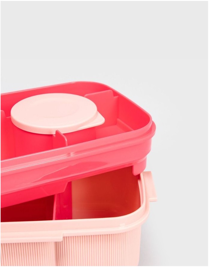 Lunch box with bottle set "Lusy, Rose"