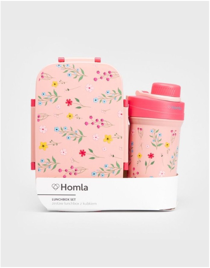 Lunch box with bottle set "Lusy, Rose"