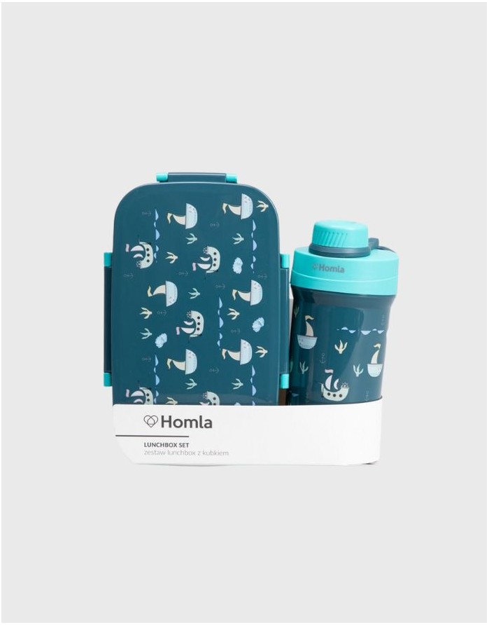 Lunch box with bottle set "Cairo Granat"