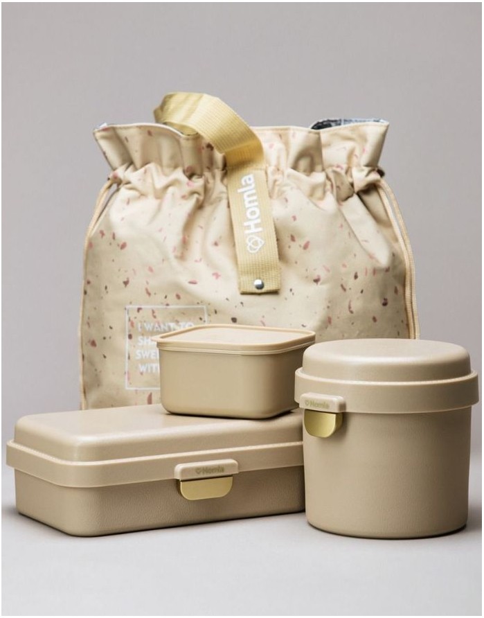 Pusdienu kaste "TORRONE Round Beige"