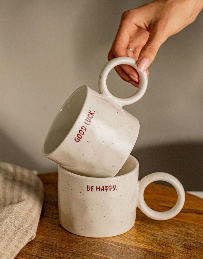 Set of cups "POSI Cream" 2 pcs