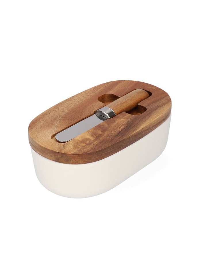 Butter container "MOOKA Round White"