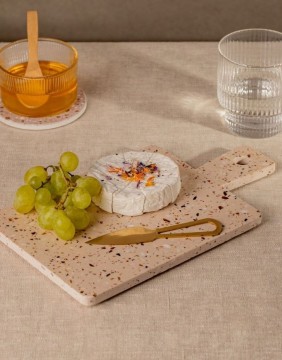 Сервировочная доска с ножом "TERAZZO Square"