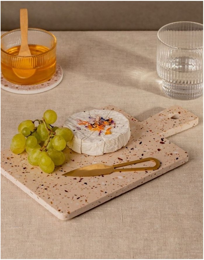 Serving board with knife "TERAZZO Square"