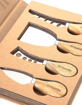 Набор ножей для сыра "Mooka Wood" 4 шт