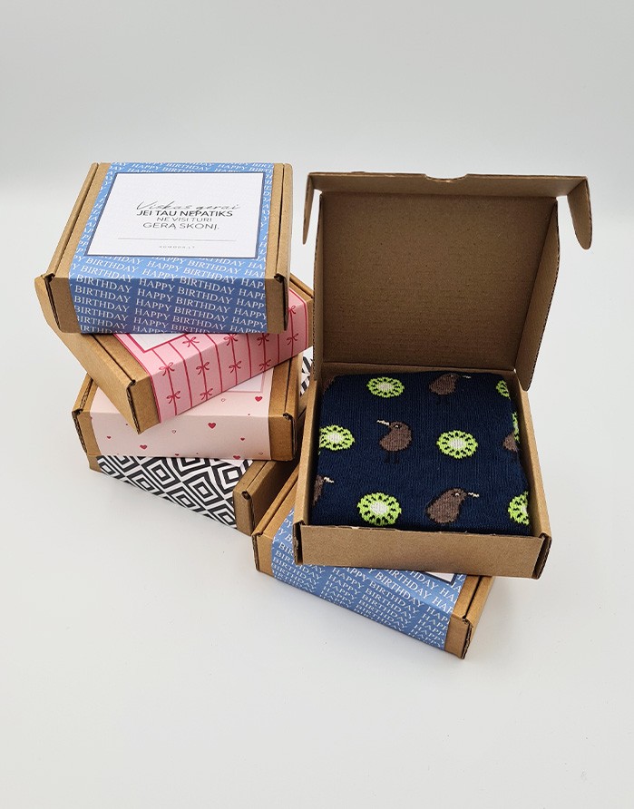 Socks Gift set for HIM "Kiwi Birds"