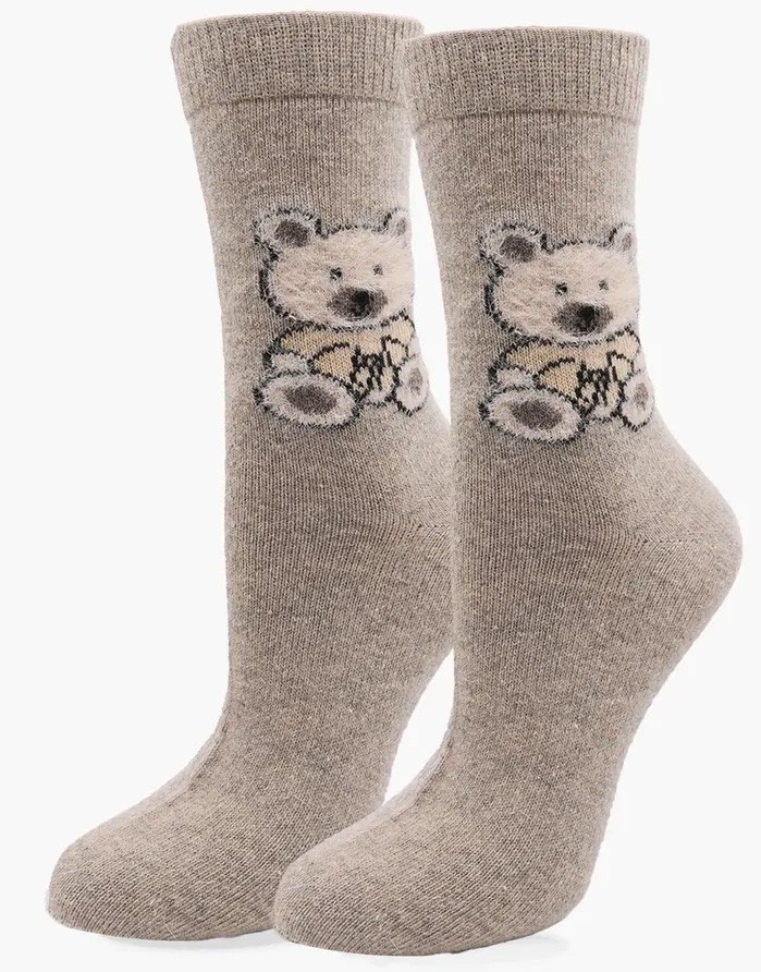 Women's socks "Angora F32 Ecru"
