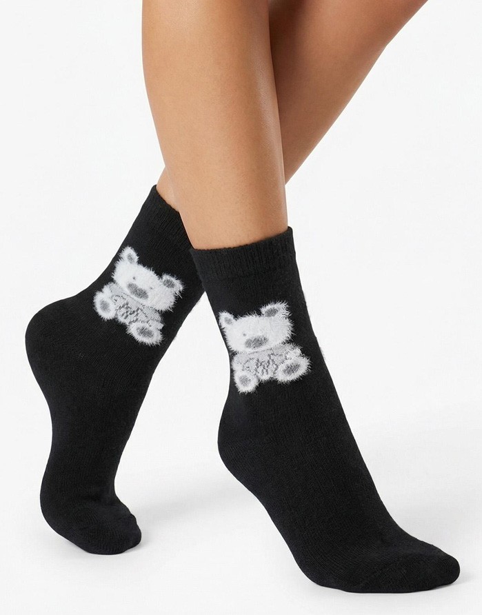 Women's socks "Angora F32 Black"