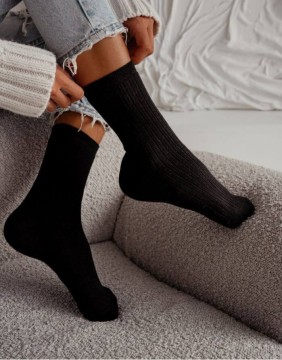 Women's socks "Terry Non-pressure Black"