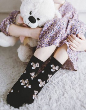 Bērnu zeķes "Teddy Bears Black"
