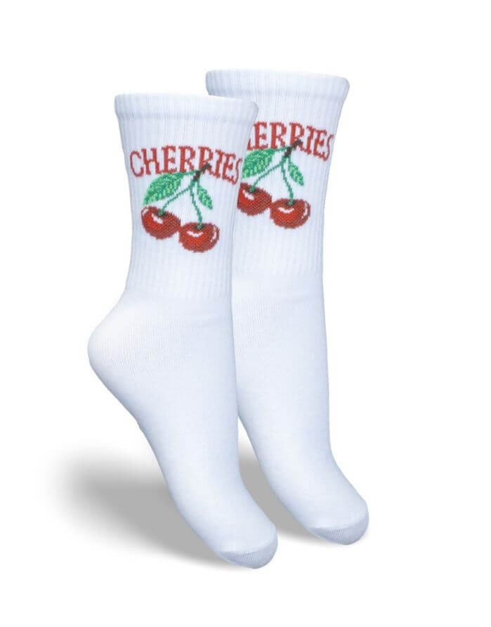 Children's socks "Cherries White"