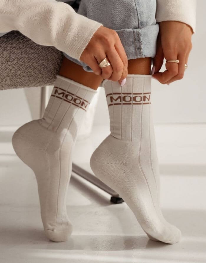 Sieviešu zeķes "Moon Ecru"