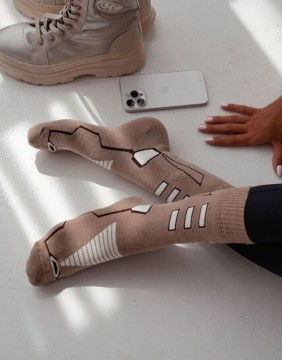 Sieviešu zeķes "THERMO Beige"