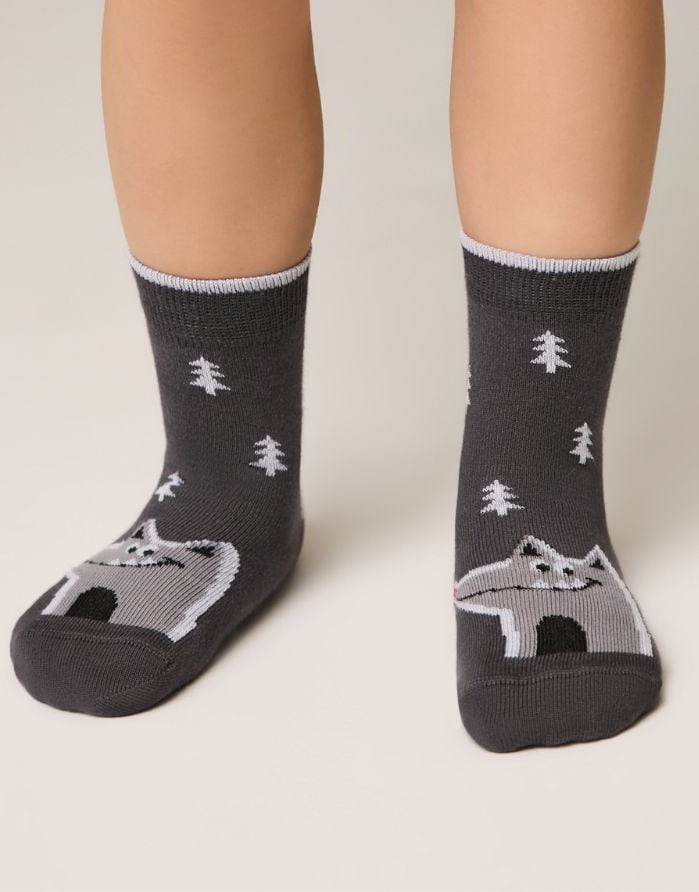 Bērnu zeķes "Woff Grey"