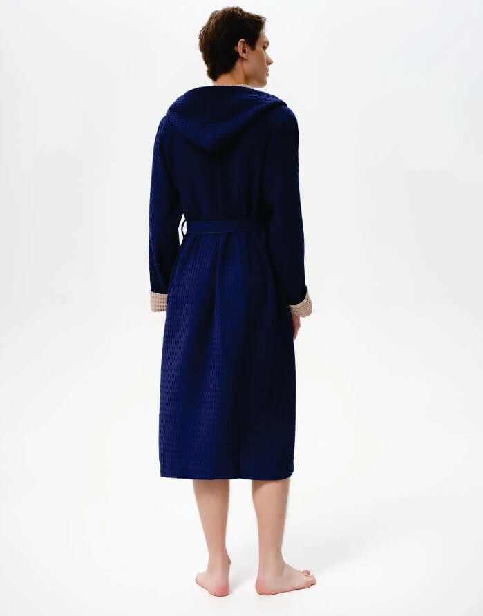 Bathrobe "Waffle Oms Navy"