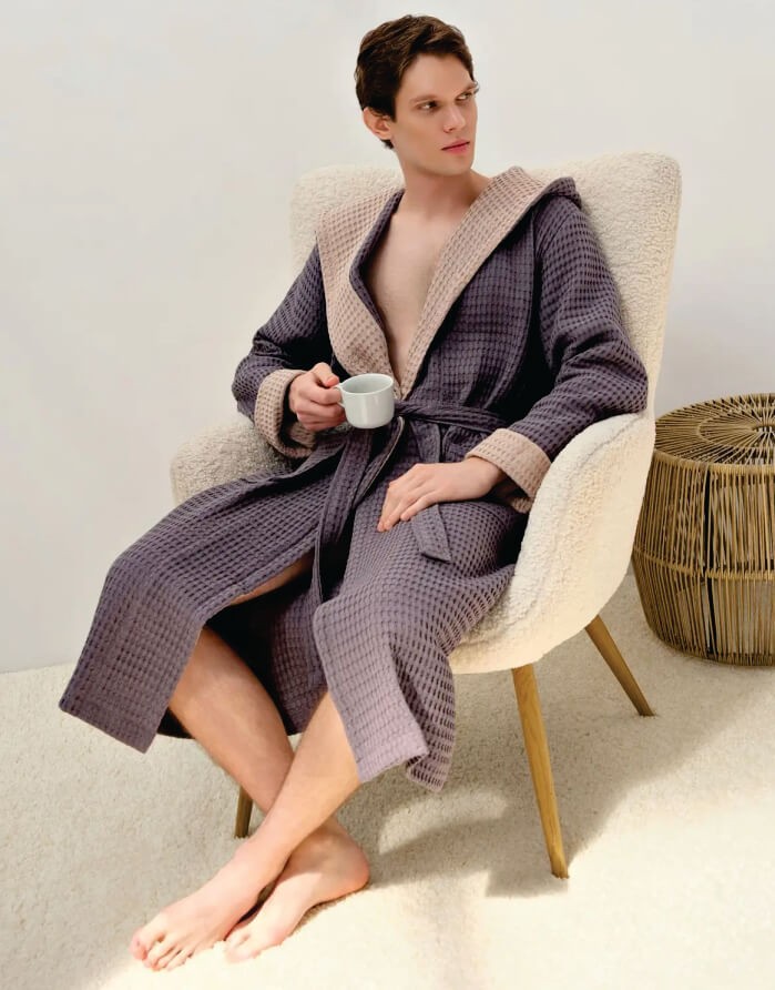 Peldmētelis "Waffle Oms Dark Grey"