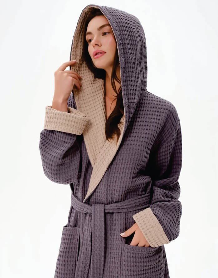 Peldmētelis "Waffle Oms Dark Grey"